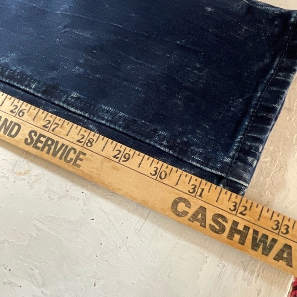 Zanerobe Jeans‎ Mens Joe Blow Button Fly Dark Blue Acid Wash Denim Size 32 NWT - Picture 13 of 13